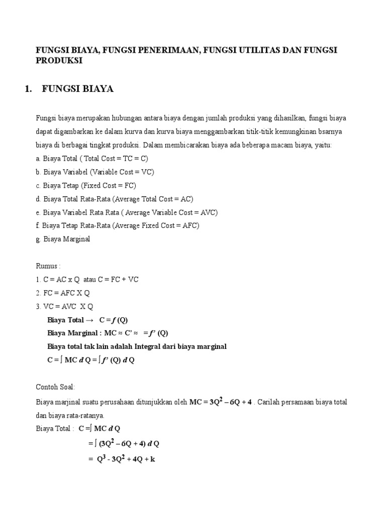 Detail Contoh Soal Marginal Revenue Nomer 27