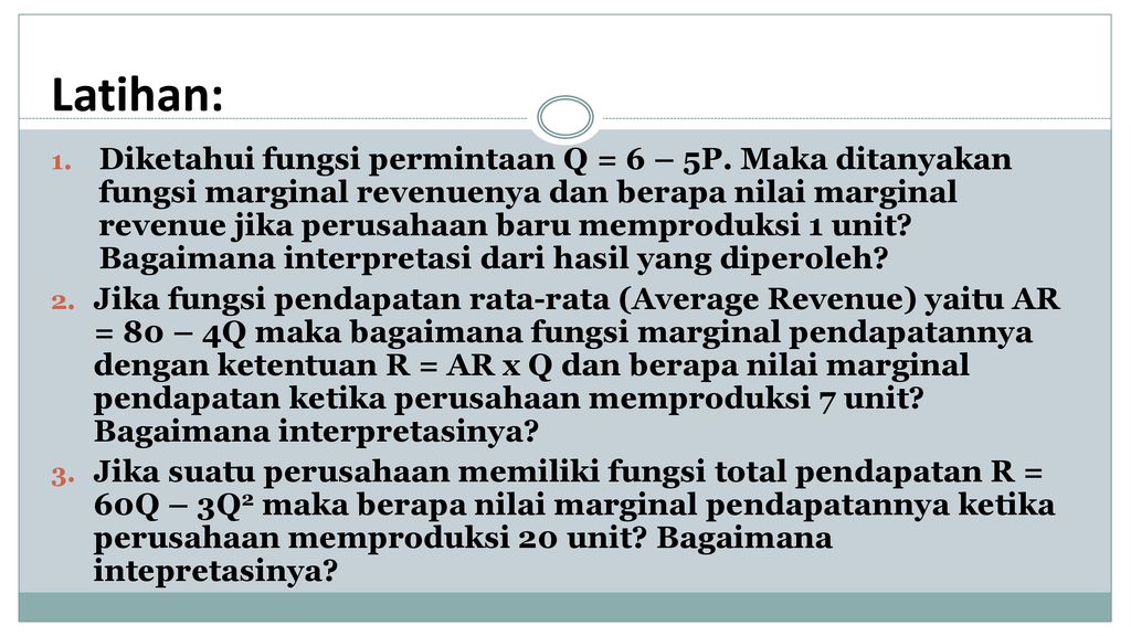 Detail Contoh Soal Marginal Revenue Nomer 34