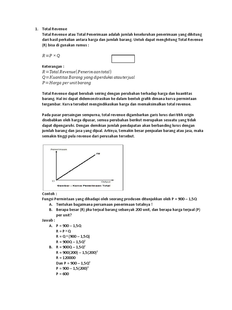 Detail Contoh Soal Marginal Revenue Nomer 44