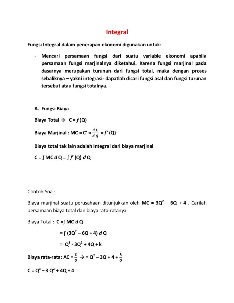 Detail Contoh Soal Matematika Ekonomi Nomer 2