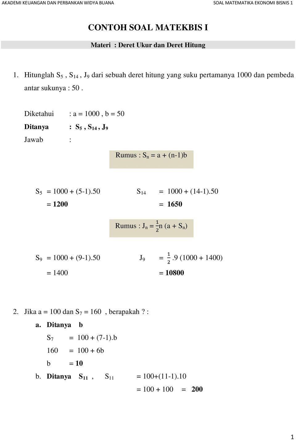 Detail Contoh Soal Matematika Ekonomi Nomer 50