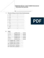 Detail Contoh Soal Matematika Kelas 1 Sd Nomer 47