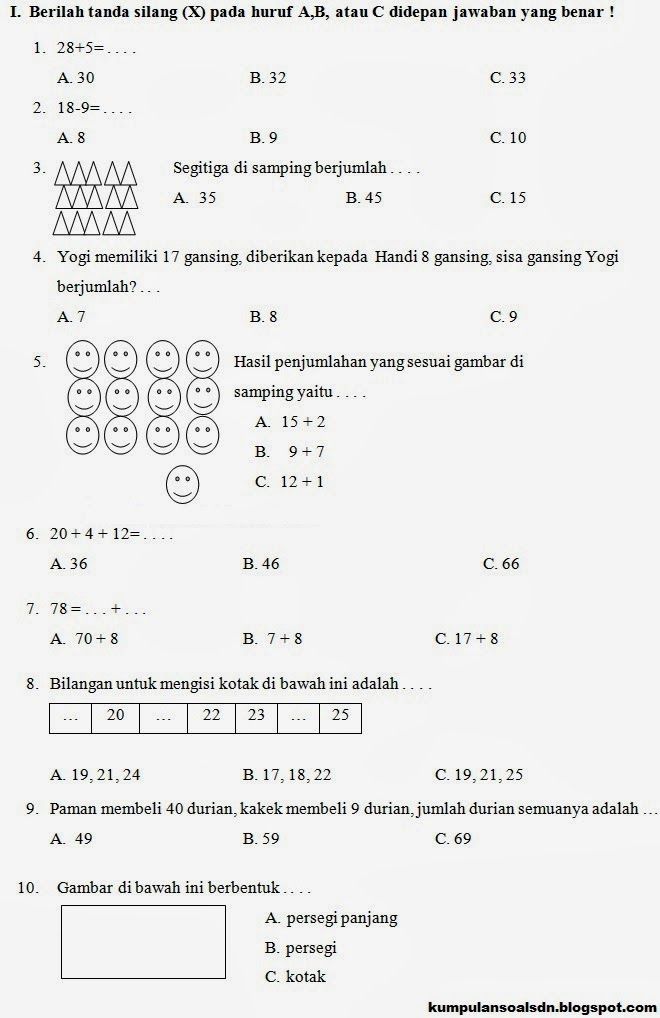 Detail Contoh Soal Matematika Kelas 2 Nomer 24