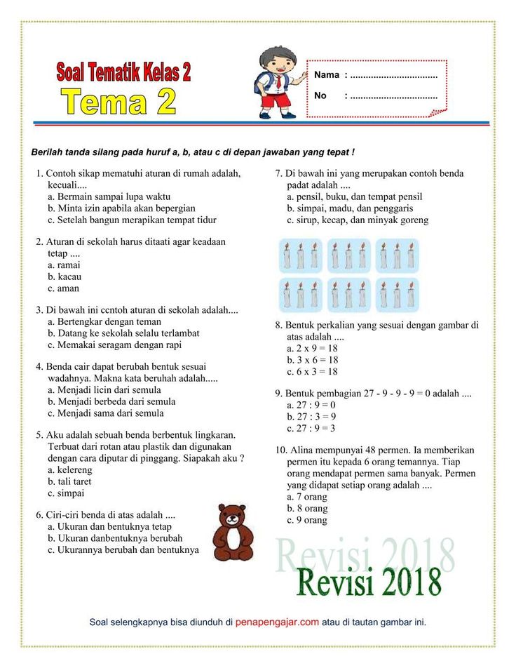 Detail Contoh Soal Matematika Kelas 2 Nomer 31