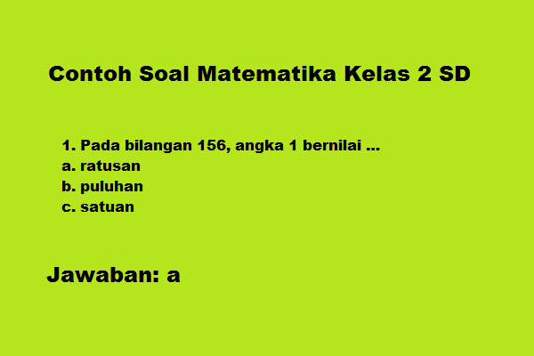 Detail Contoh Soal Matematika Kelas 2 Nomer 35