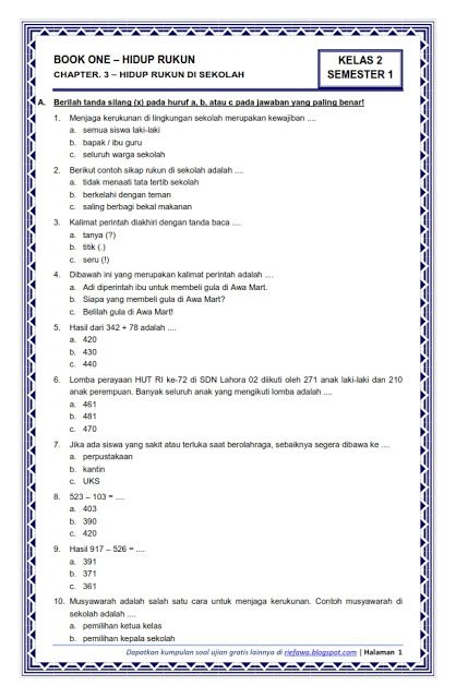 Detail Contoh Soal Matematika Kelas 2 Nomer 46