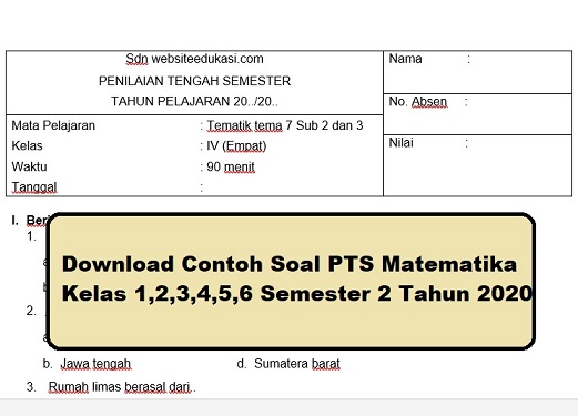 Detail Contoh Soal Matematika Kelas 4 Nomer 36