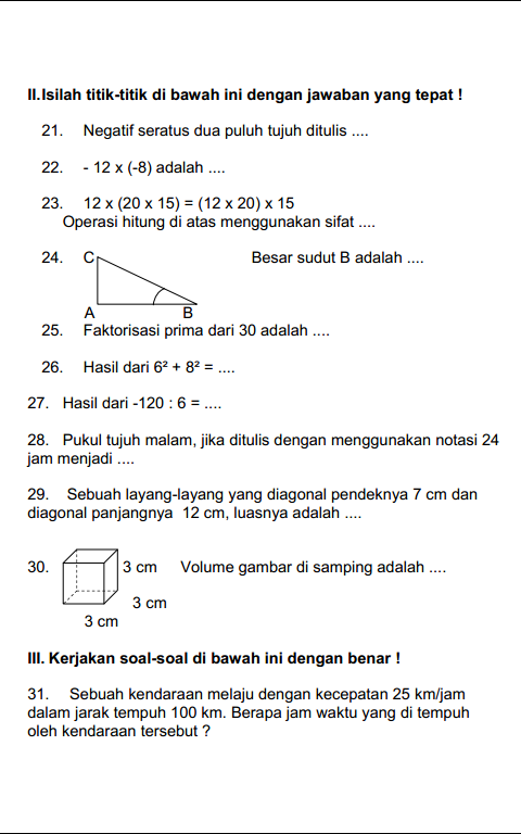 Detail Contoh Soal Matematika Kelas 5 Semester 1 Nomer 42