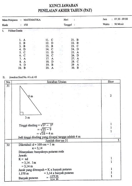 Detail Contoh Soal Matematika Kelas 8 Nomer 12
