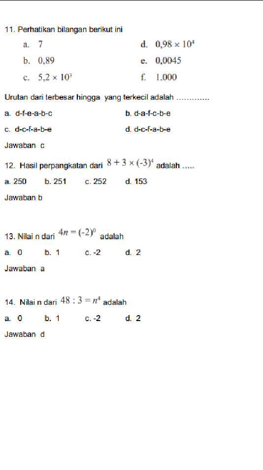 Detail Contoh Soal Matematika Kelas 9 Nomer 21