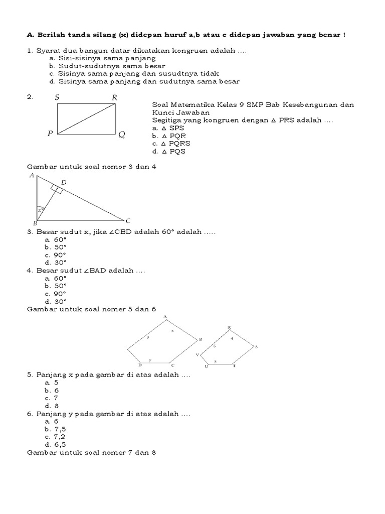 Detail Contoh Soal Matematika Kelas 9 Nomer 42