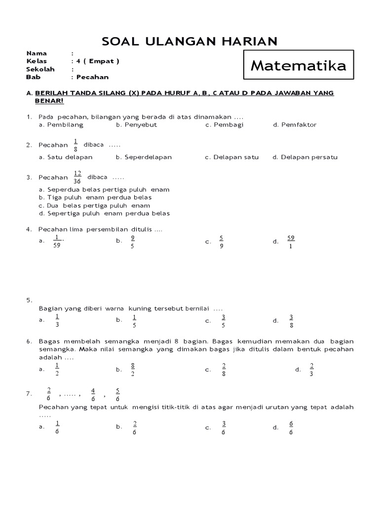 Detail Contoh Soal Matematika Pecahan Desimal Nomer 47