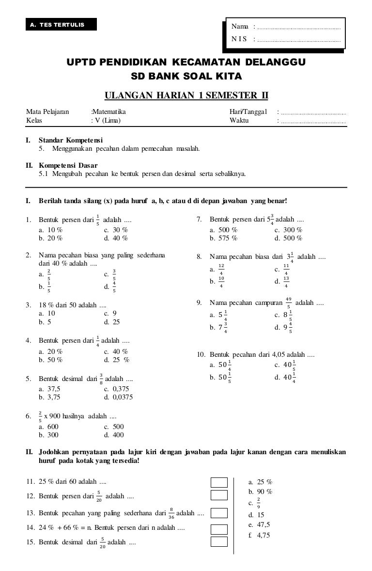 Detail Contoh Soal Matematika Pecahan Desimal Nomer 54