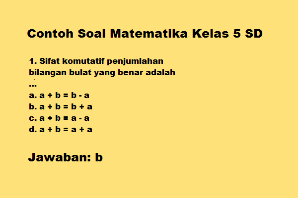 Detail Contoh Soal Matematika Sd Nomer 11