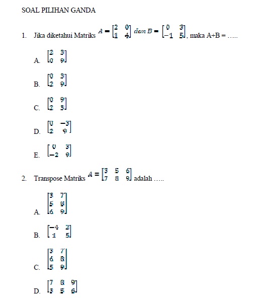 Detail Contoh Soal Matematika Sma Nomer 32