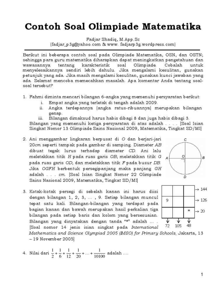 Detail Contoh Soal Matematika Sma Nomer 54