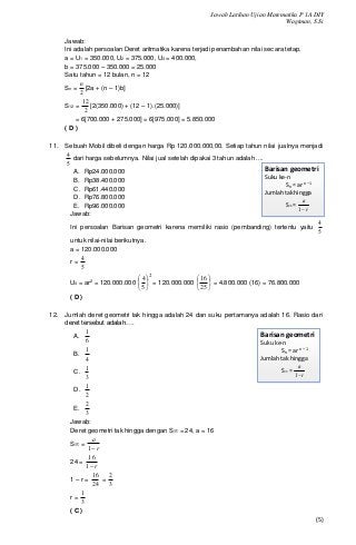 Detail Contoh Soal Matematika Smk Nomer 7