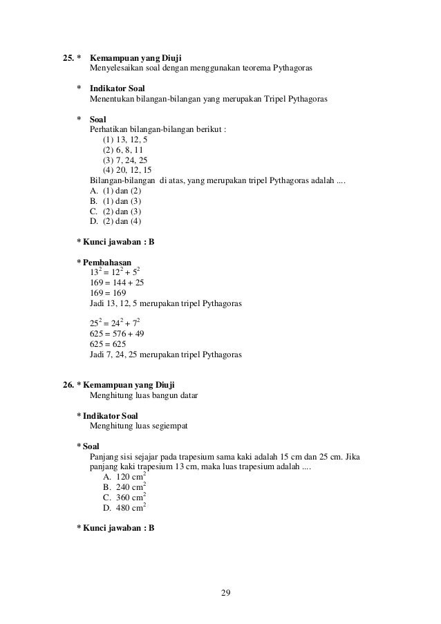 Detail Contoh Soal Matematika Smp Nomer 20