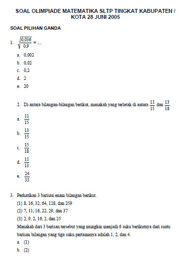 Detail Contoh Soal Matematika Smp Nomer 22