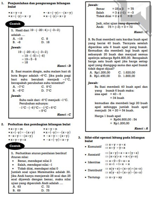 Detail Contoh Soal Matematika Smp Nomer 24