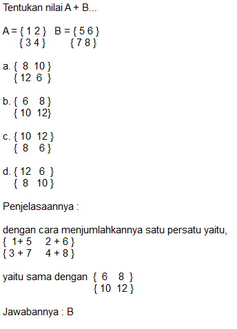 Detail Contoh Soal Matriks Nomer 42