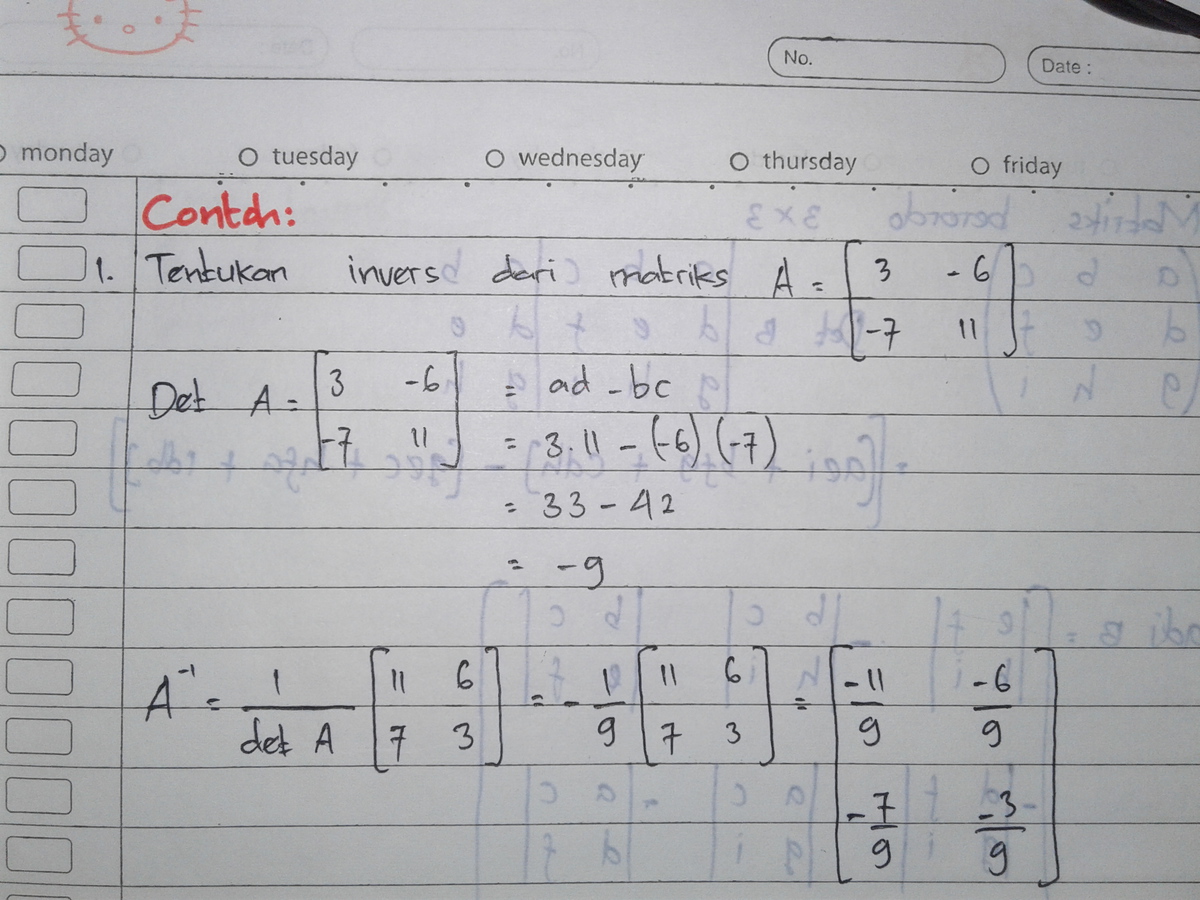 Detail Contoh Soal Matriks Determinan Nomer 13