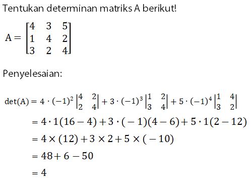 Detail Contoh Soal Matriks Determinan Nomer 20