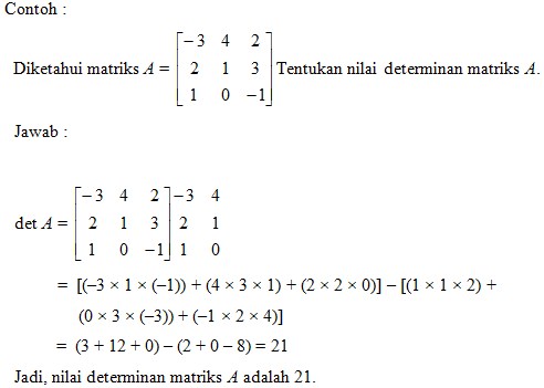 Detail Contoh Soal Matriks Determinan Nomer 5