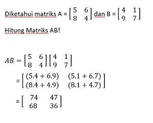 Detail Contoh Soal Matriks Perkalian Nomer 50