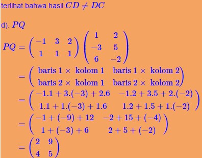 Detail Contoh Soal Matriks Perkalian Nomer 52