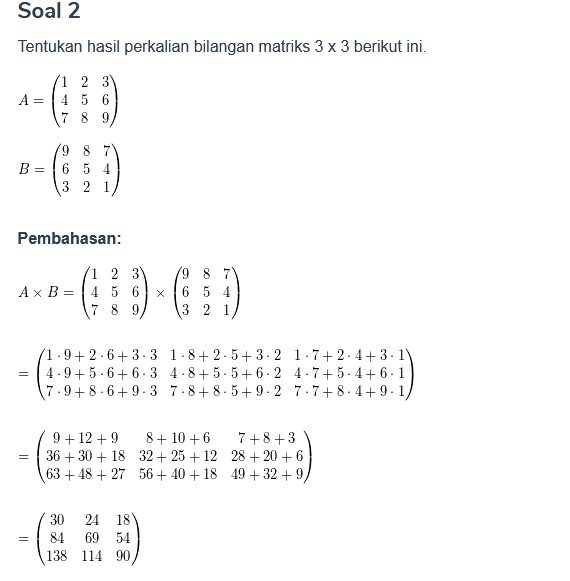 Detail Contoh Soal Matrix Nomer 29