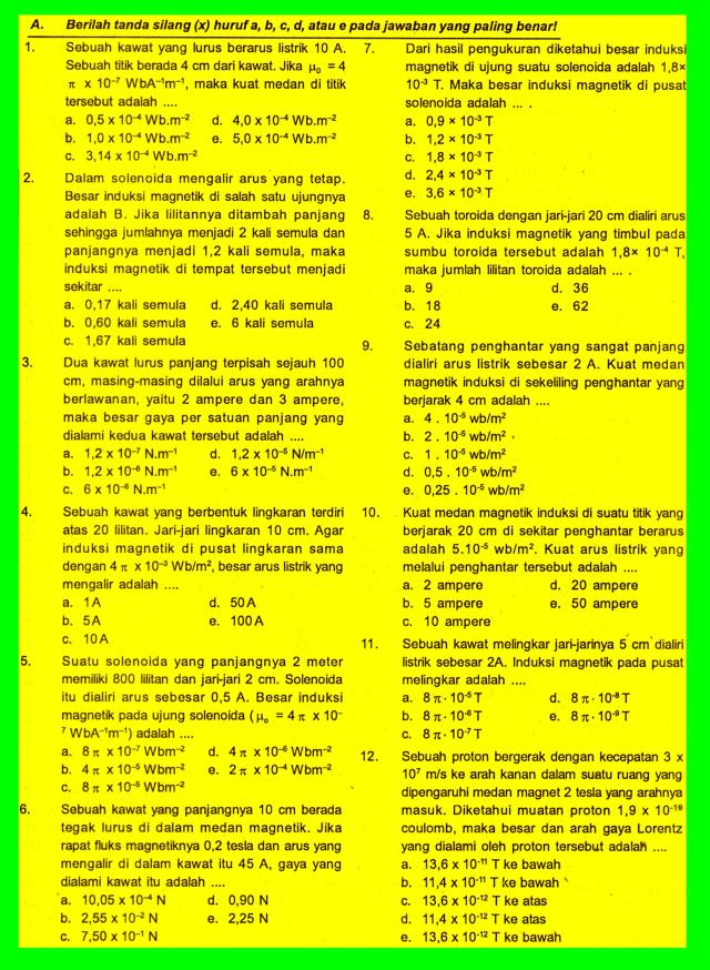 Detail Contoh Soal Medan Magnet Nomer 53