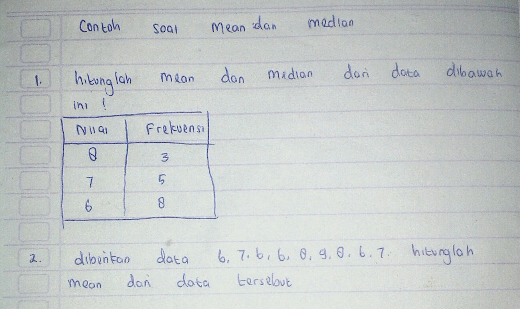 Detail Contoh Soal Median Data Tunggal Nomer 3