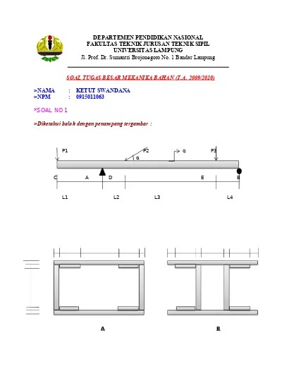 Detail Contoh Soal Mekanika Teknik Nomer 37