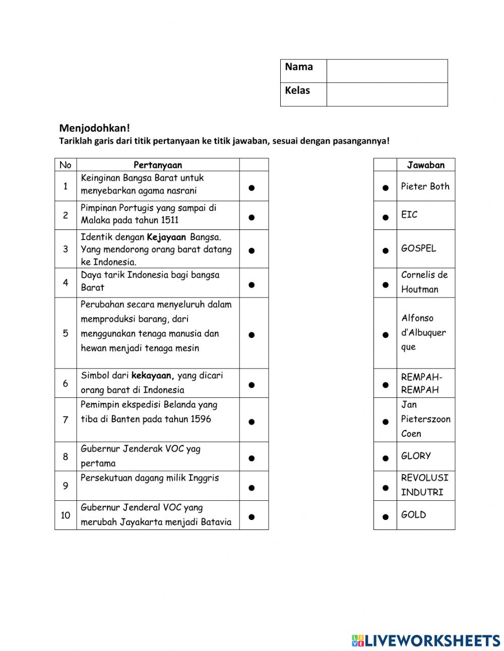 Contoh Soal Menjodohkan - KibrisPDR