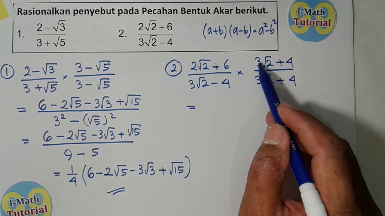 Detail Contoh Soal Merasionalkan Bentuk Akar Nomer 34