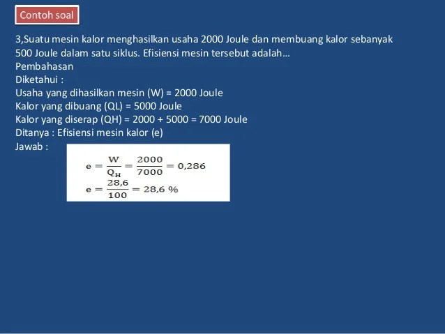 Detail Contoh Soal Mesin Pendingin Nomer 7