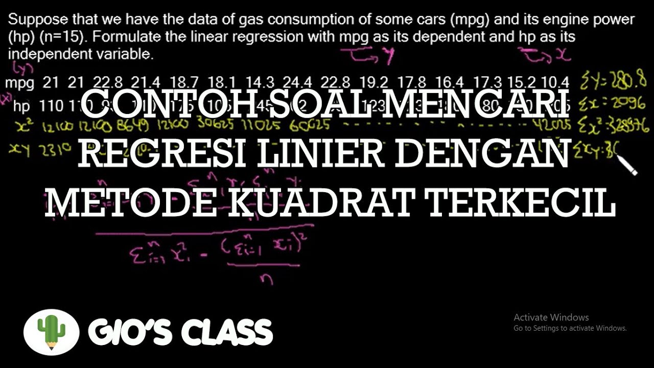 Detail Contoh Soal Metode Least Square Nomer 46