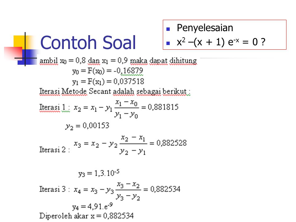Detail Contoh Soal Metode Numerik Nomer 4
