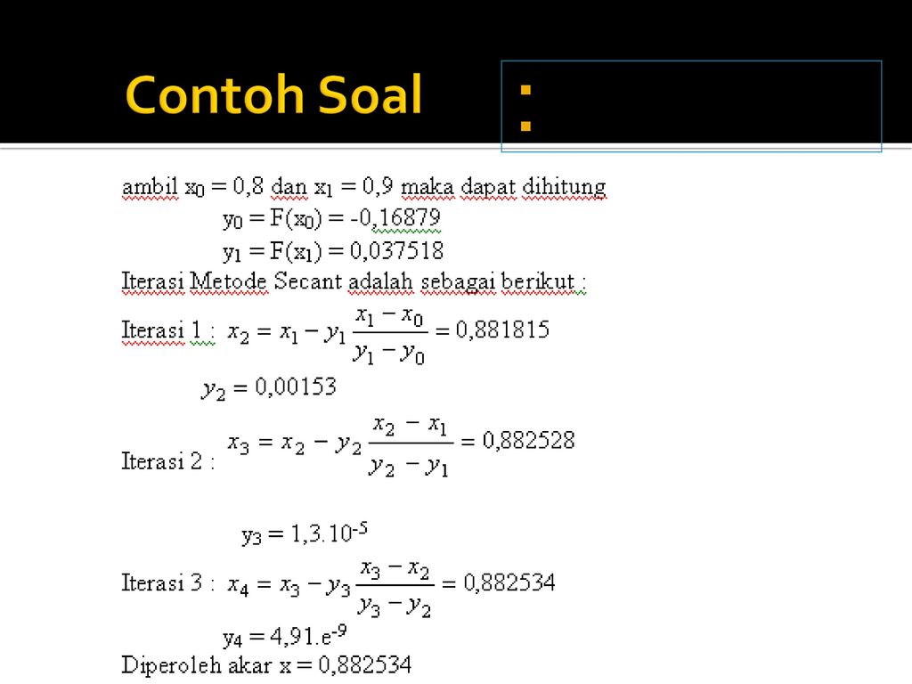 Detail Contoh Soal Metode Numerik Nomer 9