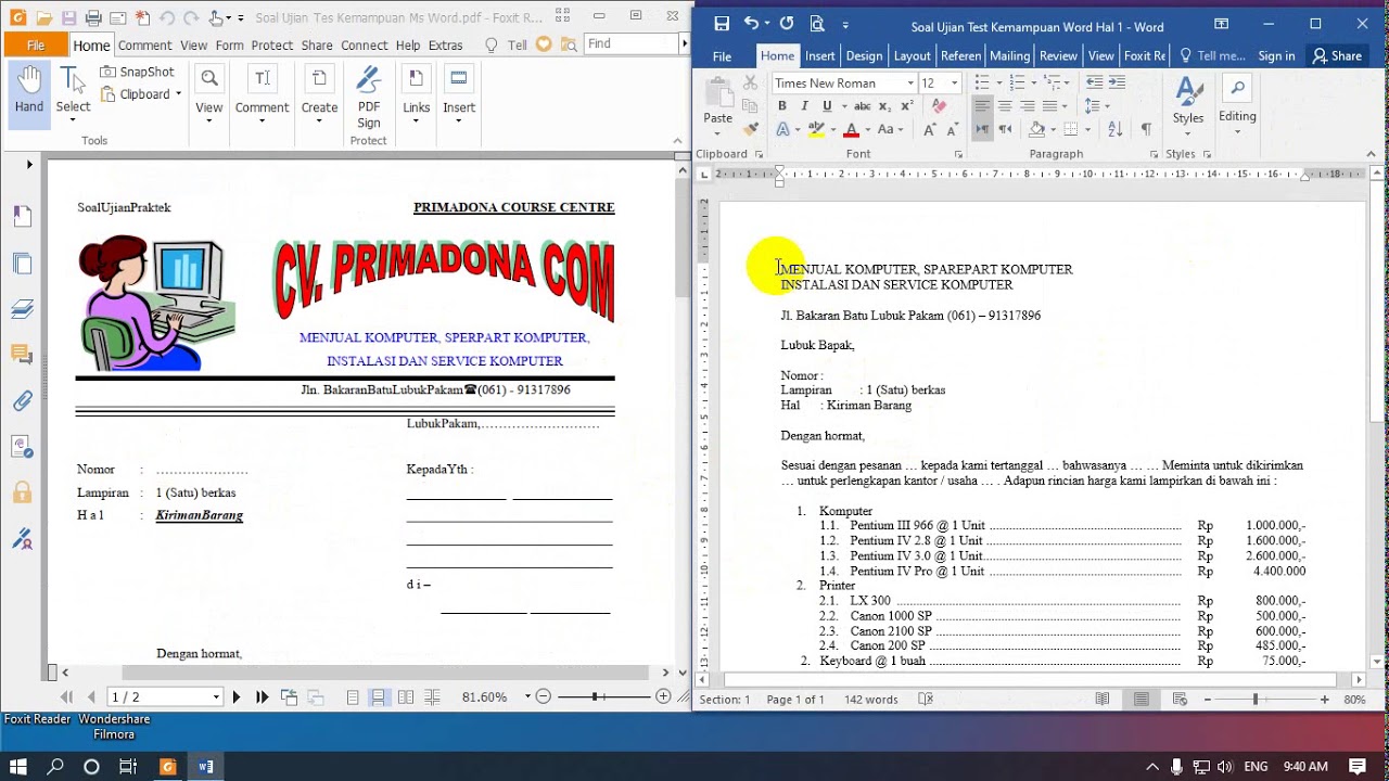 Detail Contoh Soal Microsoft Word Nomer 9