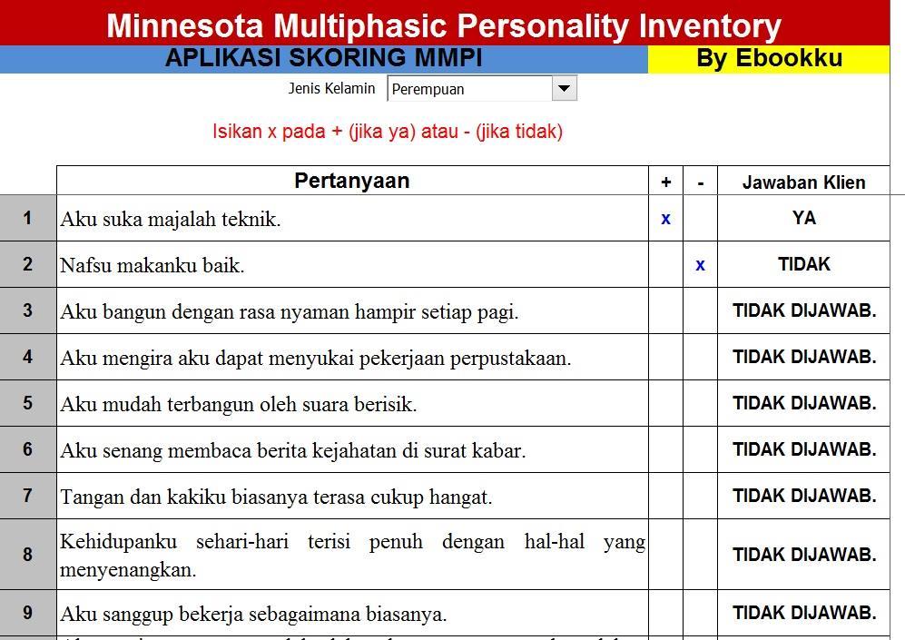 Detail Contoh Soal Mmpi Nomer 18