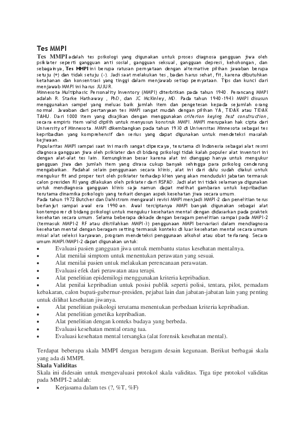 Detail Contoh Soal Mmpi Nomer 20