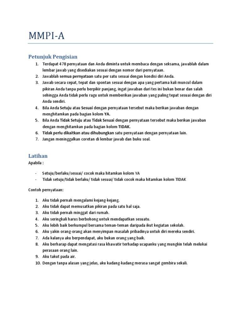 Detail Contoh Soal Mmpi Nomer 3