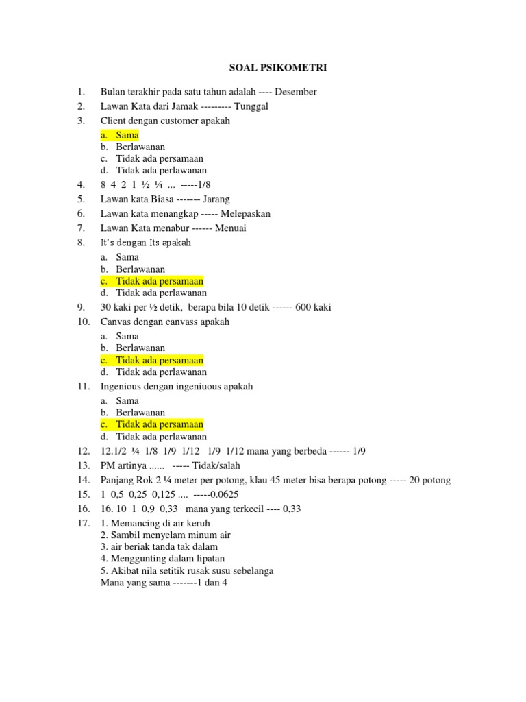 Detail Contoh Soal Mmpi Nomer 45