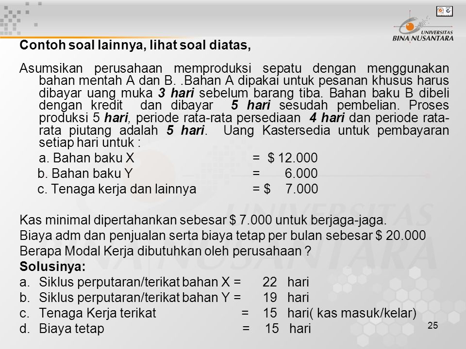 Detail Contoh Soal Modal Kerja Nomer 9