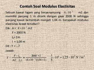 Detail Contoh Soal Modulus Young Nomer 4