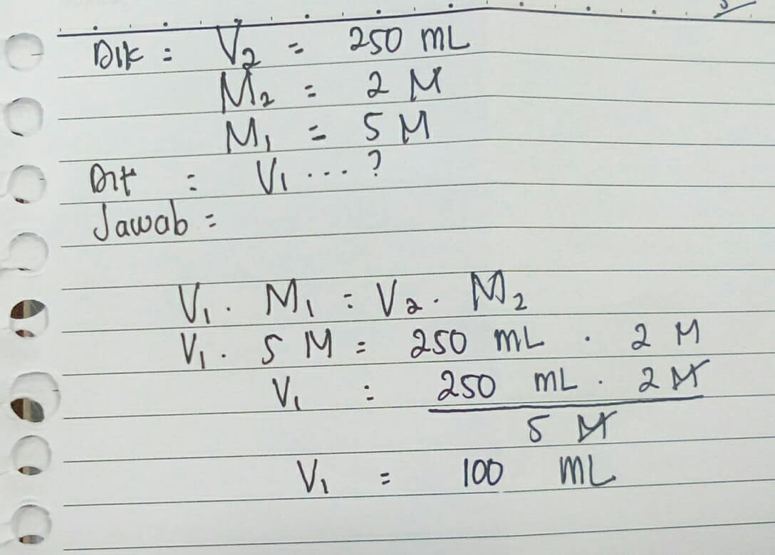 Detail Contoh Soal Molaritas Nomer 10