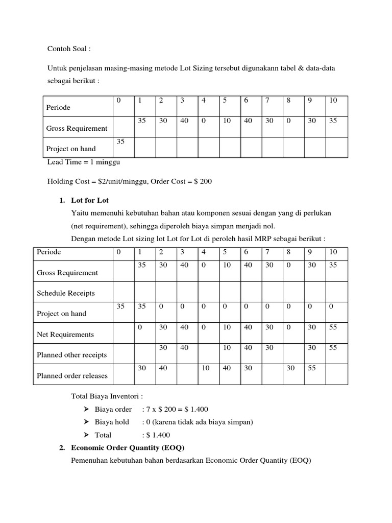 Contoh Soal Mrp - KibrisPDR