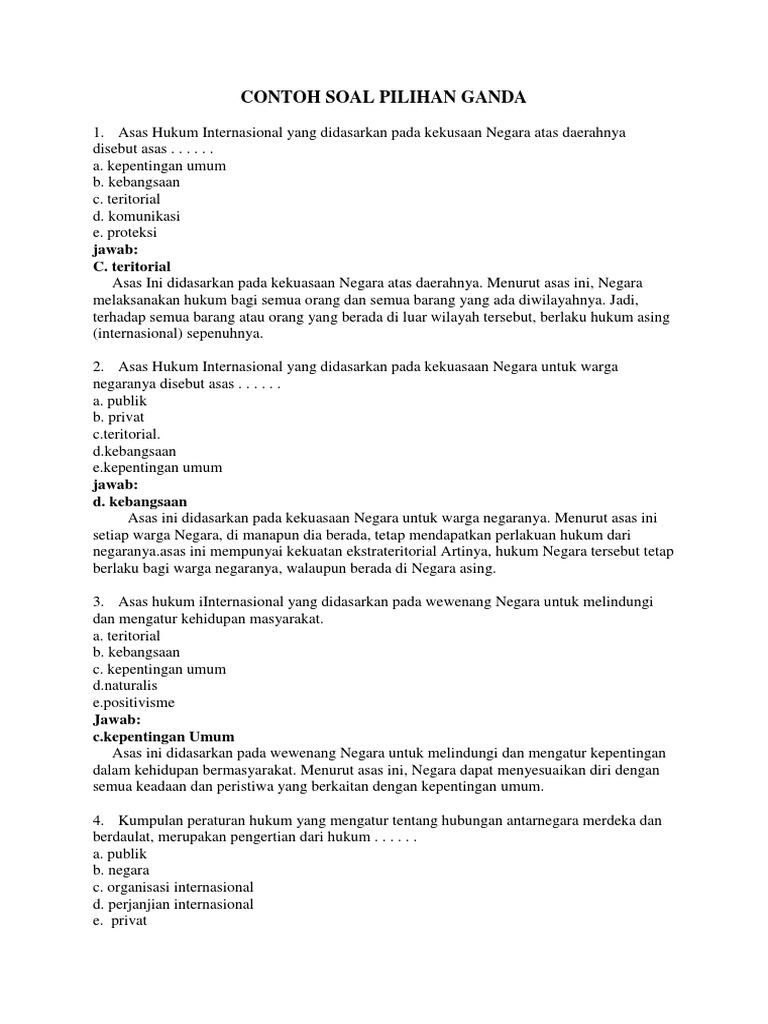 Detail Contoh Soal Multiple Choice Nomer 12